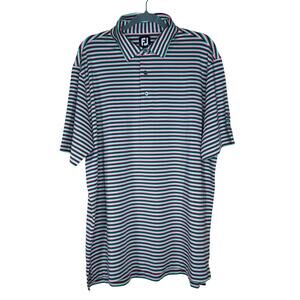 FootJoy Men’s XL Striped Golf Polo Shirt Performance Stretch Moisture Wicking